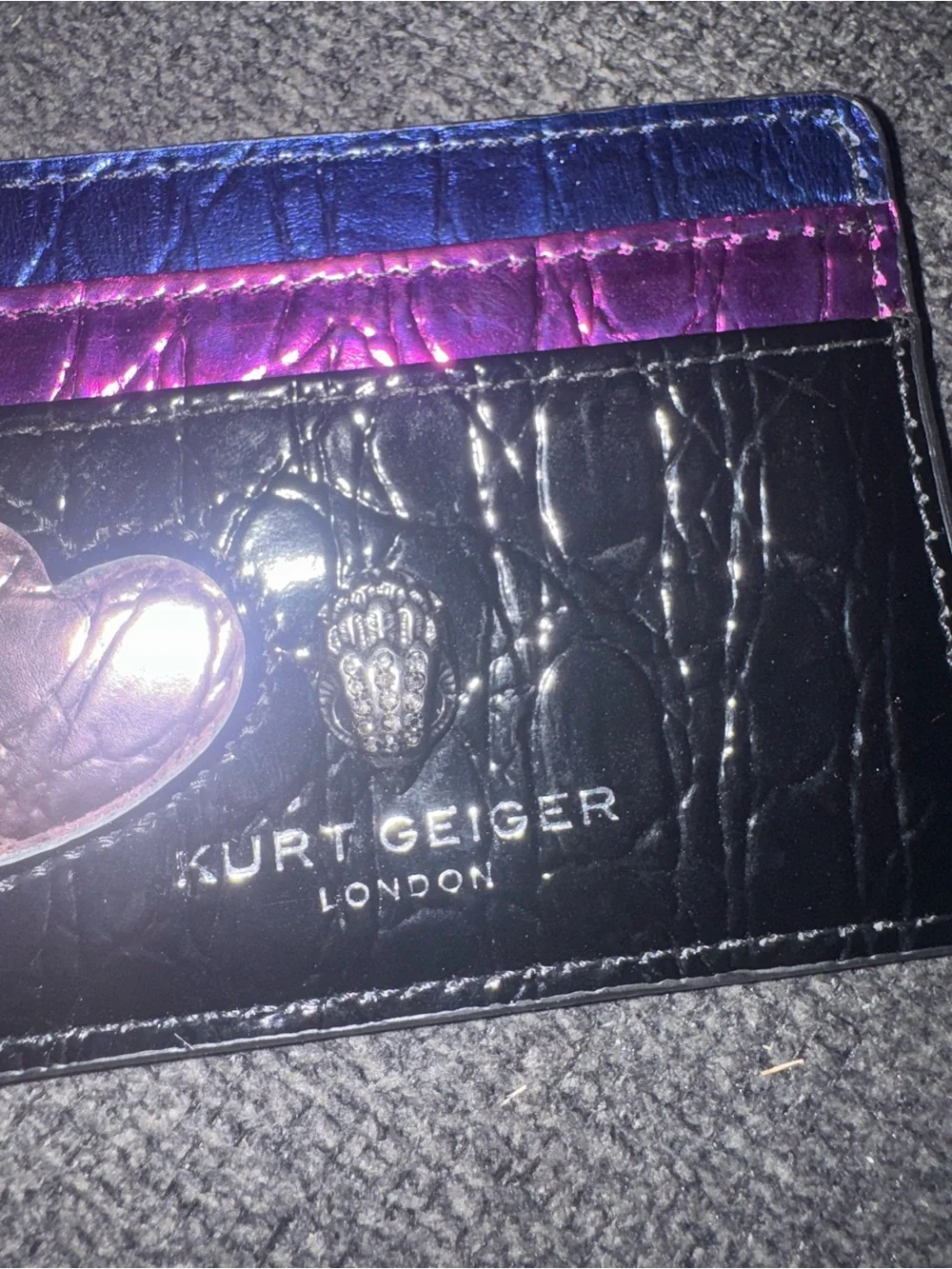 Kurt Geiger Croc-Embossed Card Holder NWOT